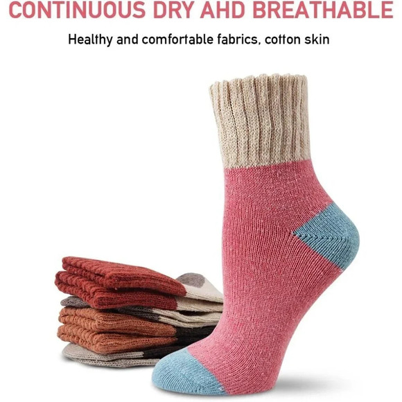 Women's Moisture Wicking Breathable Cotton Cushioned Crew Socks Casual Athletic - Picture 5 of 6